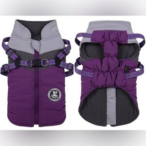 NWT Norbi Small Dog Winter Jacket with Harness - 2 in 1 Puppy Coat size M